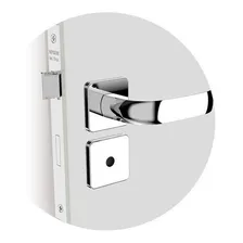 Fechadura Roseta Quadrada Cromada Icaro Soprano Banheiro Wc Foto mini 1