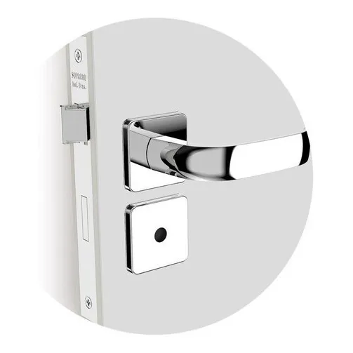 Fechadura Roseta Quadrada Cromada Icaro Soprano Banheiro Wc Foto 1