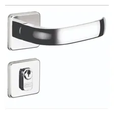Fechadura Roseta Quadrada Cromada Icaro Soprano Externa Cor Inox Foto mini 2
