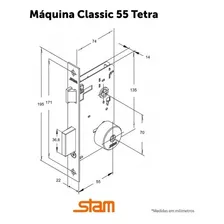 Fechadura Stam 1500/06 Tetra Chave Fixo 1 Lado Bola Colonial Foto mini  3