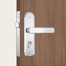 Fechadura Stam 1801/21 Inox Cromada Externa Cilindro Foto mini 2