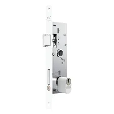 Fechadura Stam 21mm Ext 603/07 Cilindro Buzios 90mm Branco Foto mini 2
