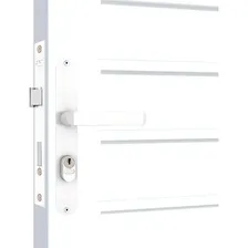 Fechadura Stam 21mm Ext 603/07 Cilindro Buzios 90mm Branco Foto mini 3