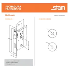 Fechadura Stam 813/11 Roseta Escovado Antique Porta Interna Foto mini 4