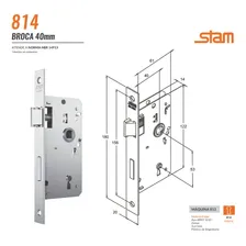 Fechadura Stam 814/11 Antique Escovado Interna Foto mini 4