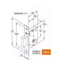 Fechadura Stam Auxiliar 1001 Tetra Inox Foto mini  2