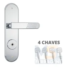 Fechadura Stam Inox Cromada Tetra 55mm 1600/21 4 Chaves Cor Cromado Foto mini 1