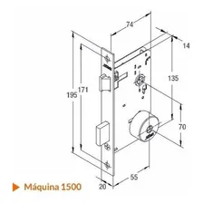 Fechadura Stam Inox Cromada Tetra 55mm 1600/21 4 Chaves Cor Cromado Foto mini 4
