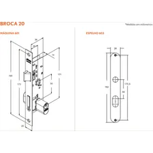 Fechadura Stam Perfil Porta Alumínio Ferro 603/33 36mm Inox Foto mini 4