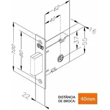 Fechadura Tetra Kit Pivotante Rolete Quadrada Stam Cromada Foto mini  2