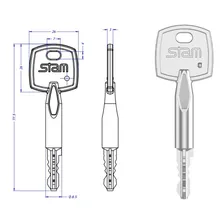 Fechadura Tetra Kit Pivotante Rolete Quadrada Stam Cromada Foto mini  3