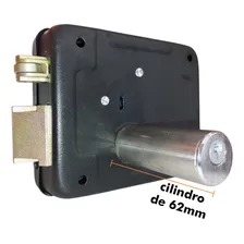 Fechadura Trava Portão Social Traver 90 Reversivel 62mm Ppa Cor Preto Foto mini 2