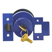 Fechadura Tubular Divis贸ria Azul 90mm - Lockwell Foto mini 3
