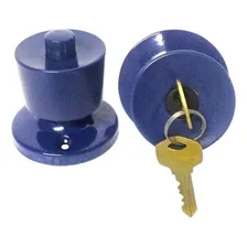 Fechadura Tubular Divis贸ria Azul 90mm - Lockwell Foto mini 1