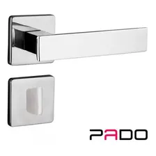 Fechadura Zm Quadra Banheiro Roseta Cromado Pado 55mm Foto mini 4