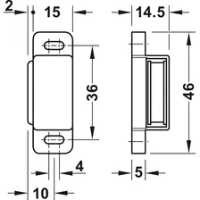 Fecho Magnético Branco 2kg Hafele Foto mini  3