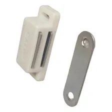 Fecho Magnético Imantado Branco + Parafusos Armários Móveis Foto mini 1