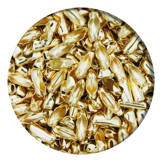 Fecho P/ Corrente Bolinha 2,4mm Dourada 100pç Cor Dourado Foto 1
