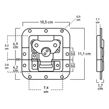 Fecho Para Case Médio Embutido Com Porta Cadeado Foto mini 2
