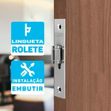 Fecho Rolete Sem Chave Porta Pivotante Stam Inox Auxiliar Foto mini 4