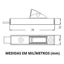 Fecho Trinco Porta Modelo Gangorra Click Armário Gaveta Foto mini 2