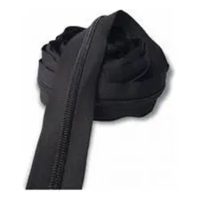 Fecho Zíper Nylon Número 6 - Rolo C/ 50 Metros - Premium Cor Preto Foto  mini 1