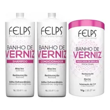 Felps Banho Verniz Shampoo Condicionador 2x1l + Mascara Tratamento Foto mini 1