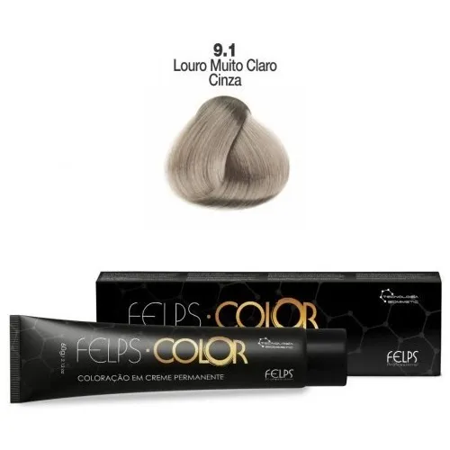 Felps Color 9/1 Louro Muito Claro Cinza 60g + Ox 90ml Foto 1
