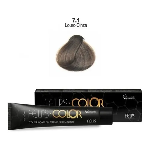 Felps Color Louro Cinza 7.1 60g Ox 20 Vol Foto 1