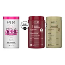 Felps Cronograma Capilar Sos + Banho De Verniz + Marula 1kg Foto  mini 1