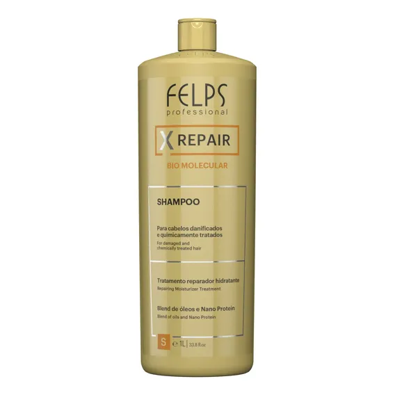 Felps Profissional Xrepair Bio Molecular - Shampoo 1000ml Foto 1