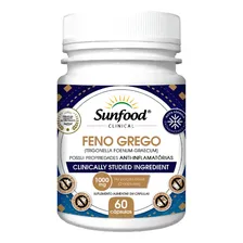 Feno-grego, feno-grego, feno grego, 60 cápsulas, 1000 mg, alimento solar, sabor sem sabor Foto  mini 1