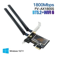 Fenvi Fv-Ax1800s placa wifi interface pci express 1800mbps bt5 Foto mini 2