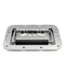 Ferragens Para Case - Kit 8 Alças De Embutir Com Mola Cor Metálico Foto mini  3