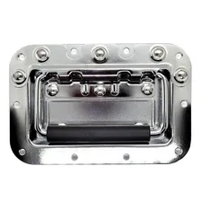 Ferragens Para Case - Kit 8 Alças De Embutir Com Mola Cor Metálico Foto mini  2
