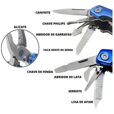 Ferramenta Alicate Canivete Multifuncional Inox Suiço Full Cor Alicate Canivete Multifuncional Inox Suiço Vermelho Foto mini 4