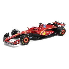 Ferrari F-1 Sf24 Charles Leclerc 2024 Vermelha Burago 1/18 Foto mini 1