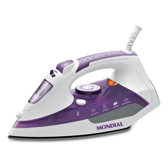 Ferro A Vapor Ceramic Express F-40 2000w Branco/roxo Mondial 220v Foto 1