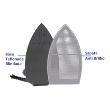 Ferro Passar Roupas A Vapor Industrial C/ Sapata Anti Brilho 110V Foto mini  3