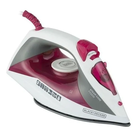 Ferro Passar Vapor Blackdecker Fx2200 Antiaderente1200w Cor Branco/rosa 110v Foto 1