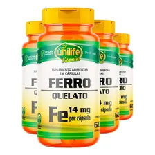 Ferro Quelato 500mg Unilife 60 Cápsulas 4un + Porta Cápsulas Foto  mini 1