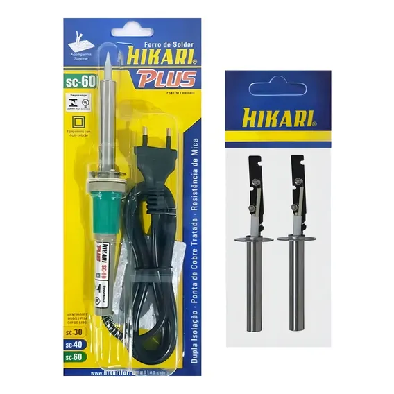 Ferro Solda Hikari Sc-plus 60 + 2 ResistĂȘncia 127v / 220v Foto 1