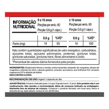 Ferro Suplemento Alimentar com 60 cápsulas Shell Nutry Foto mini  3