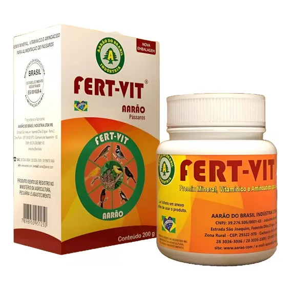 Fert-vit Aarão - 200g - Fertilidade Em Pássaros Foto 1