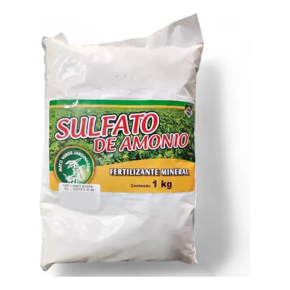 Fertilizante Mineral Jardim 01kg Sulfato Amonio Mato Verde Foto 1