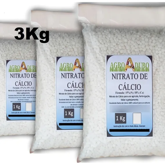 Fertilizante Nitrato De Calcio 3 Kg Ferti Adubo Foto 1