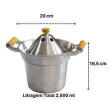 Fervedor De Leite Inderramável Aluminio Fundido Batido 2,5 Cor Polido Foto mini 4