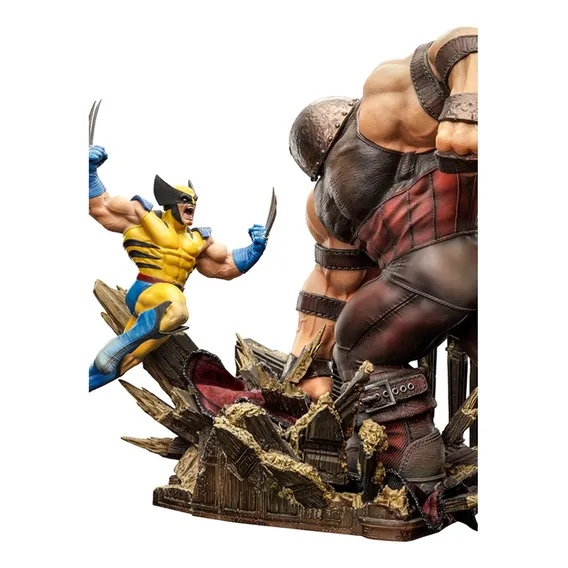 Figura De Acci贸n Wolverine Vs Juggernaut De Iron Studios Foto 1