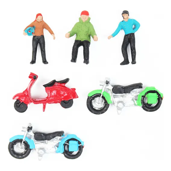 Figuras Pessoas Para Maquete 1/100 06 Peças Minitec 1600 Foto 1