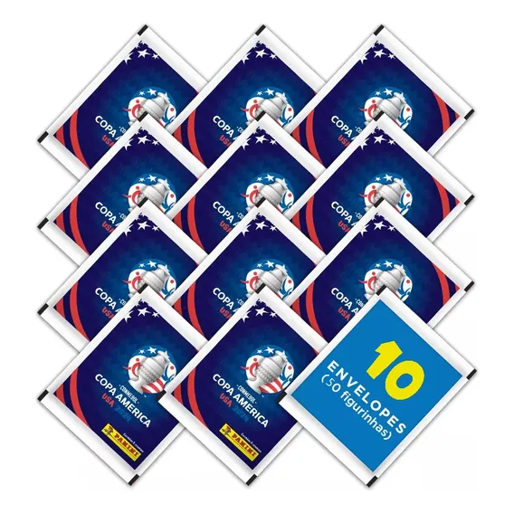 Figurinhas Copa América 2024 50 Figurinhas 10 Envelopes Foto 1
